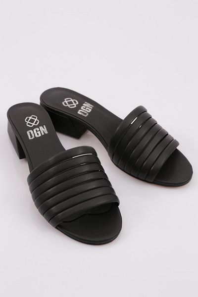 DGN Papuci de damă cu dungi negre - 16122412674