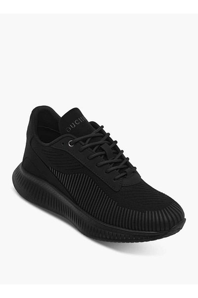 Duchini Men's Monotone Lace-Up Ankle Sneakers