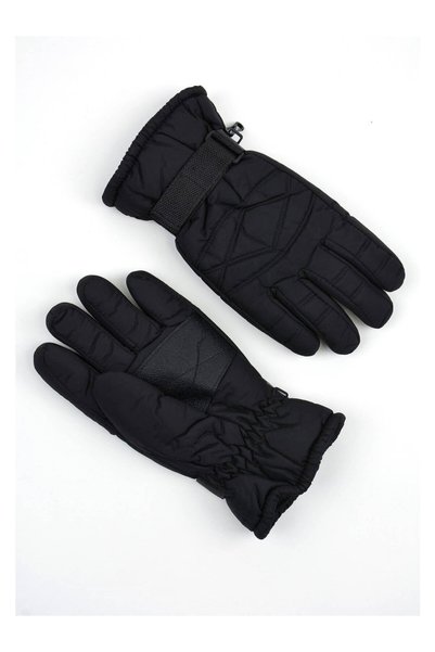 Suyutti Women's Black Velcro Waterproof Snow Gloves - One Size |   Adjustable