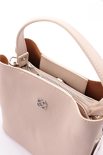 DGN Kadın Arkası Cep Detaylı Çanta Bej 41653431