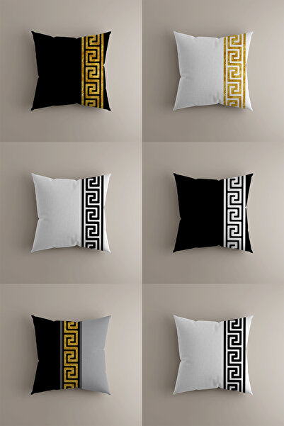 LadiesHome Set de lux de 6 huse pentru perne - Imprimare digitală pe două feț...