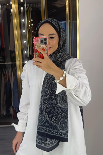 carell Betül Duman'ın Tercihi Ethnich Siyah Comfy İpek Şal