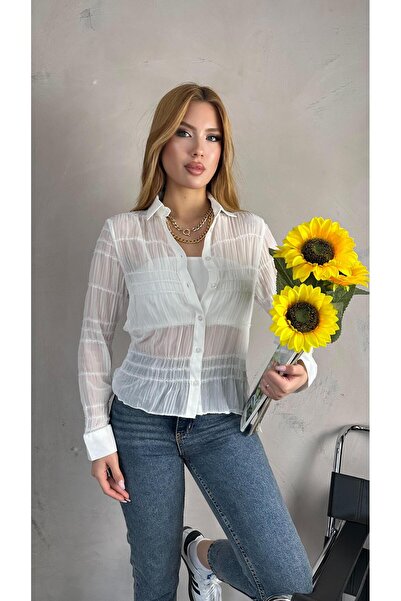 Angel Mia Gipeli Шифонна риза, бяла