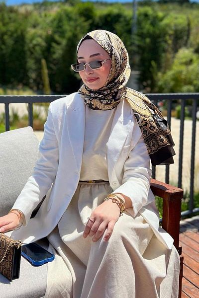 carell Şeyma's Choice Desert Brown Comfy Silk Shawl