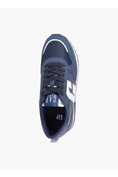 GAP Men's Logo Detail Sneakers with Lace-Up Closure - NEW YORK II