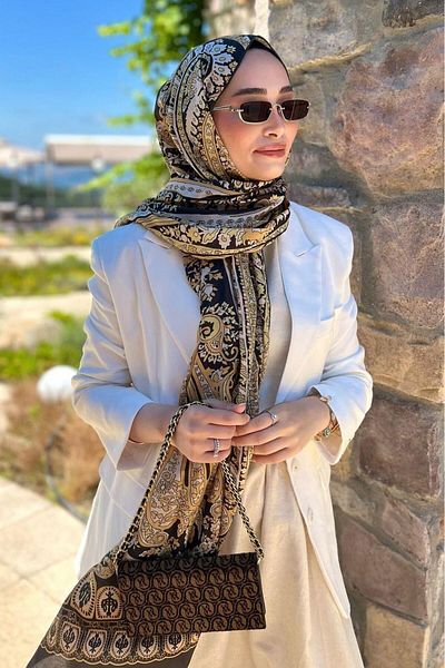 carell Şeyma's Choice Desert Brown Comfy Silk Shawl