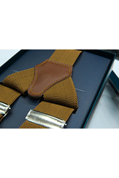 Elegante Cravatte Men's Gold Color Salopet Trousers Strap