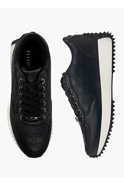 ELLE Women's Textured Sneakers with Lace-Up Closure