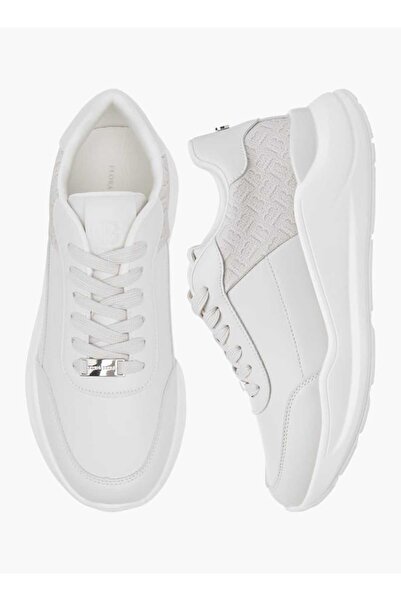 Flora Bella by Shoexpress حذاء رياضي Flora Bella Monogram المزخرف مع رباط للإ...