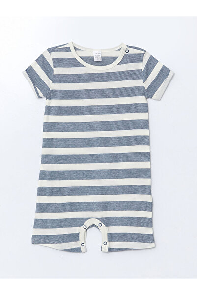 LC Waikiki LCW baby Lacivert Bisiklet Yaka Erkek Bebek Penye Tulum 2'li