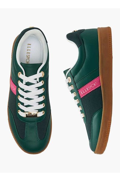 ELLE Women's Logo Detail Sneakers with Lace-Up Closure