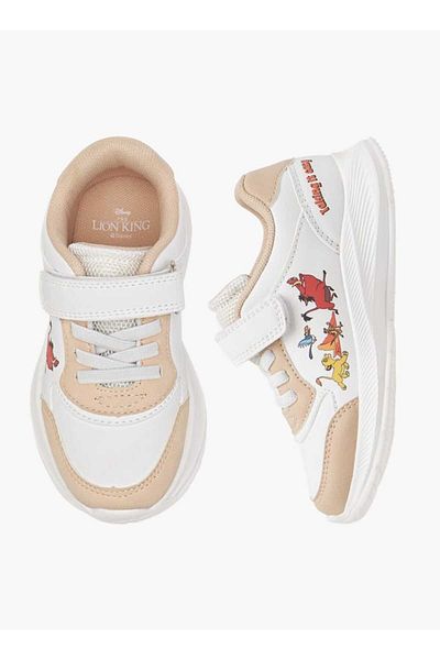 Disney Lion King Print Sneakers with Hook and Loop Closure