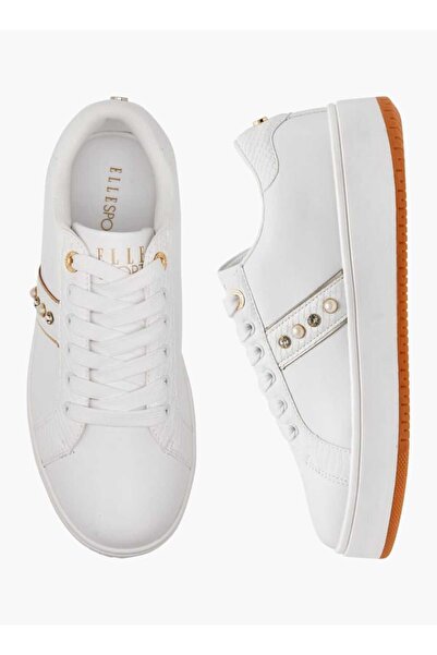 ELLE Women's Studded Sneakers with Lace-Up Closure