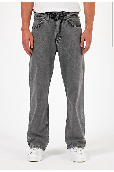 More Erkek Gri Baggy Jeans
