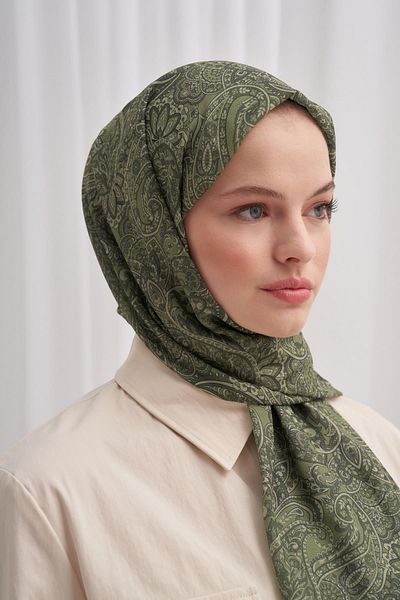 carell Green Nilla Cotton Shawl, Mirage Design