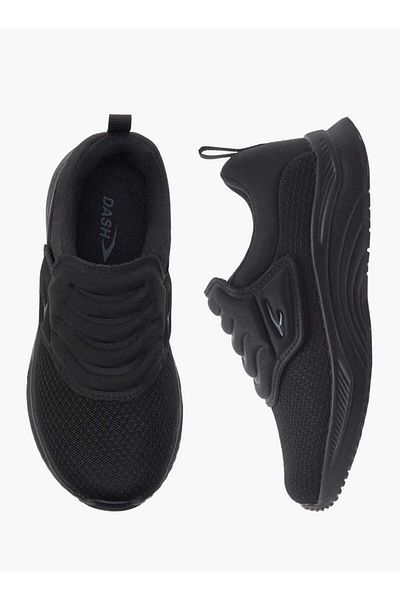 Dash Textured Sneakers with Hook and Loop Closure