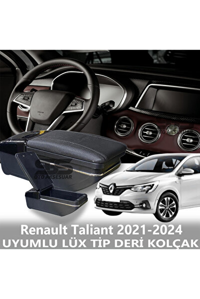 STS Oto Aksesuar Renault Taliant 2021-2024 Uyumlu Premium  Deri Kol Dayama Ko...