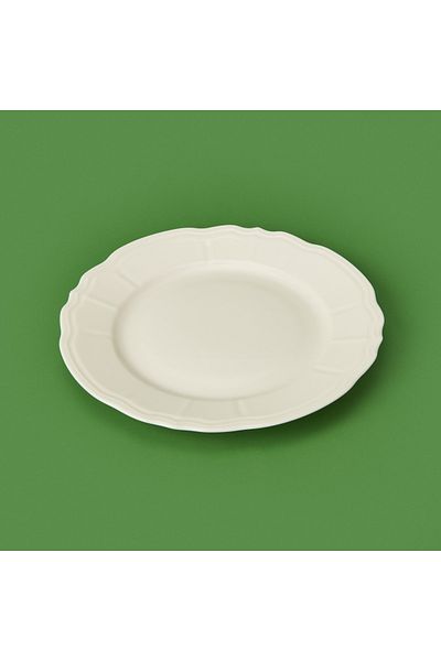Tulü Porselen Tulu Porcelain Serving Plate - Cream - 25 cm