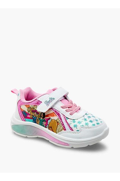 Barbie Barbie Print Light-Up Sneakers with Hook and Loop Closure