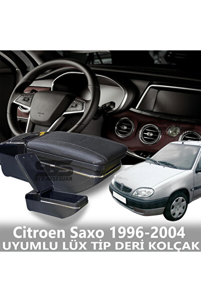 STS Oto Aksesuar Citroen Saxo 1996-2004 Uyumlu Premium  Deri Kol Dayama Kolça...