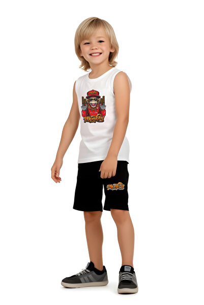 panios kids Rich Monkey Štampano Majica sa bretenama i šortsevi za dečake Set...