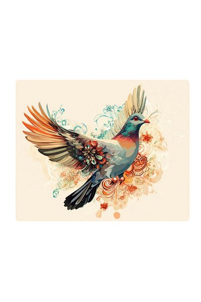 lili hediyelik Modern Bird Printed Mousepad 17.5X21.5 cm