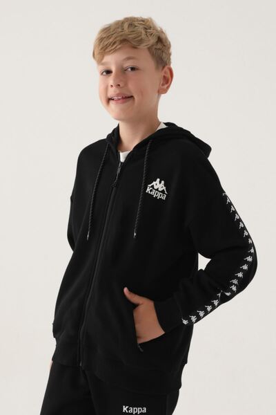 Kappa 7-16 Years Old Boy's Cardigan -Black-