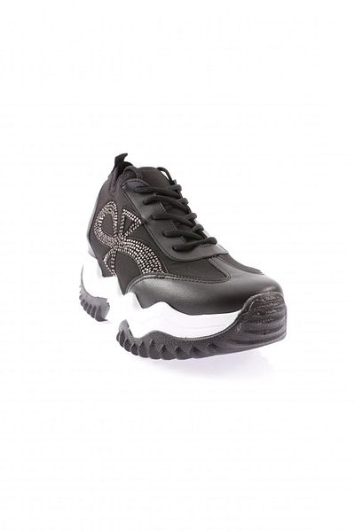 DGN Pantofi pantofi de damă cu talpă groasă Mega Silver Stone Negru 3642831