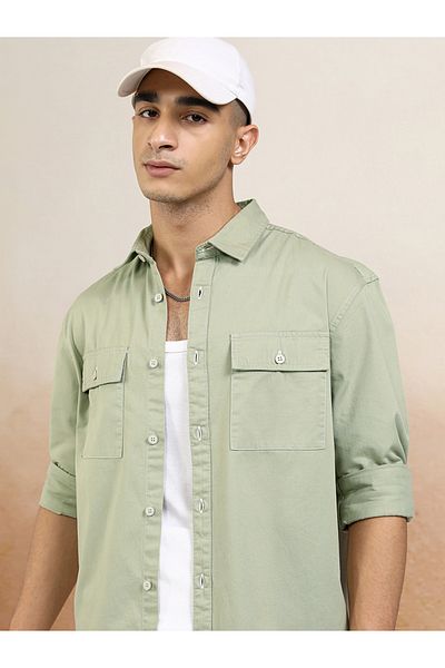 Highlander By Styli Relaxed Fit Collared Shirt with Pockets