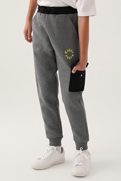 Kappa 7-16 Yaş Unısex Çocuk Eşofman Altı -Antrasit-