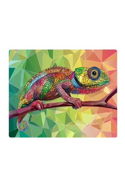 lili hediyelik Colorful Chameleon Printed Mousepad 17.5X21.5 cm