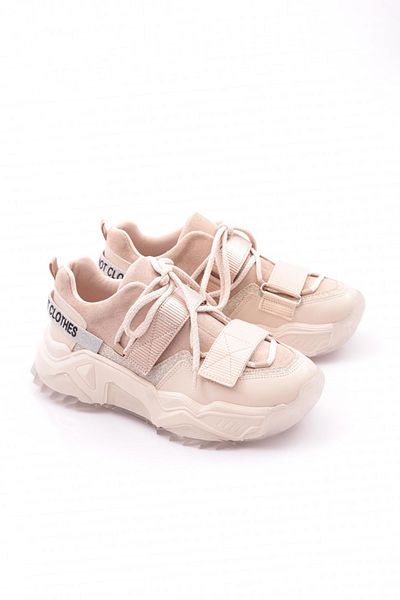 DGN 65140-22y Pantofi pantofi cu velcro argintiu cu talpă groasă pentru femei