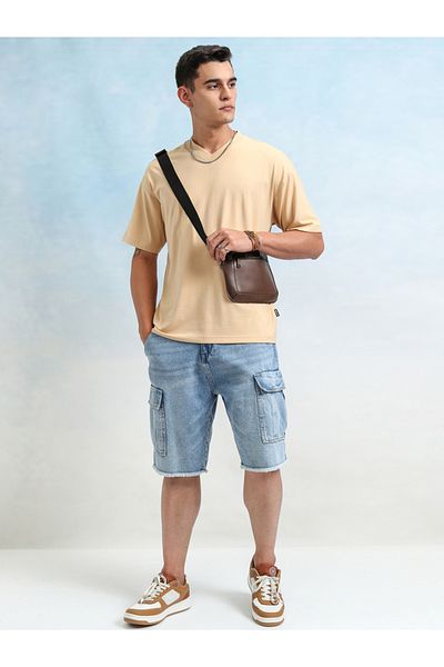Highlander By Styli Solid Regular Fit V-Neck T-Shirt