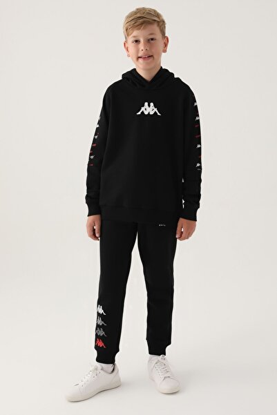 Kappa Hanorac pentru băieți de 7-16 ani -Negru-