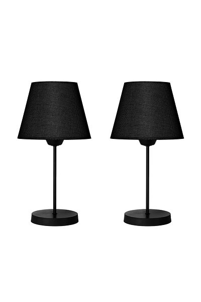 AG LightDesign Black Black Lampshade - Modern Stylish 2'Er Table Lamp