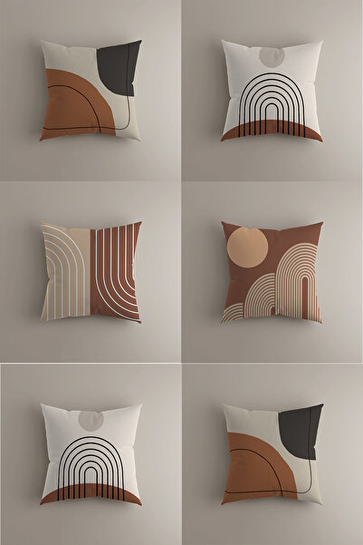 LadiesHome طقم بوهو رينجرز الحديث - تصميم هندسي، 43x43 سم