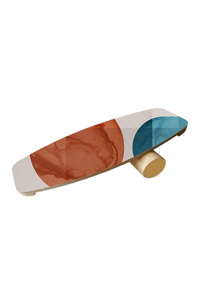 wudie Wooden Printed Balance Board Rocket Balance Board Rocket Gym Board