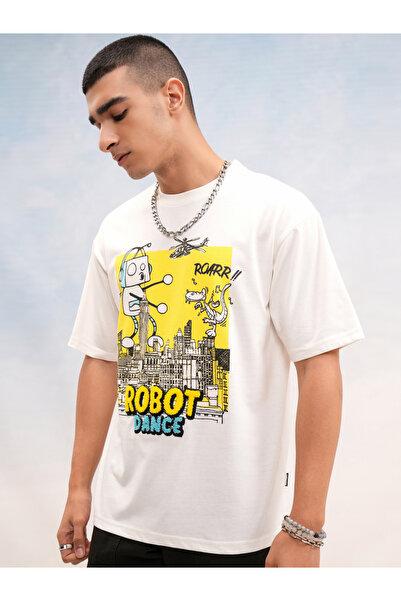 Highlander By Styli Graphic Print Round Neck Relaxed Fit T-Shirt