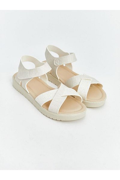 LC Waikiki Κοριτσίστικα σανδάλια LCW STEPS Cross Strap Velcro