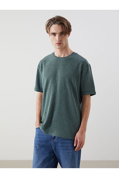 LC Waikiki Ανδρικό μπλουζάκι με υφή XSIDE Crew Neck