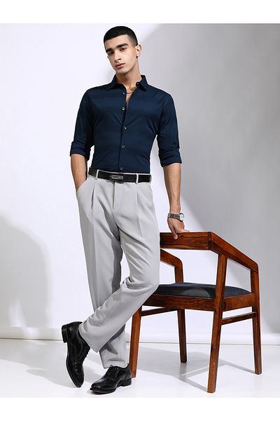 Highlander By Styli Striped Slim Fit Collared Shirt