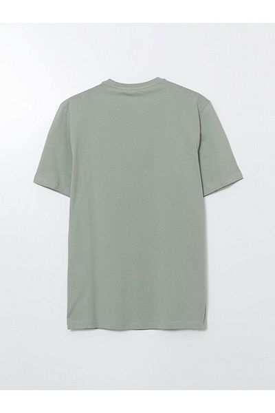 LC Waikiki Ανδρικό μπλουζάκι LCW Crew Neck με εμπριμέ χτενισμένο βαμβάκι