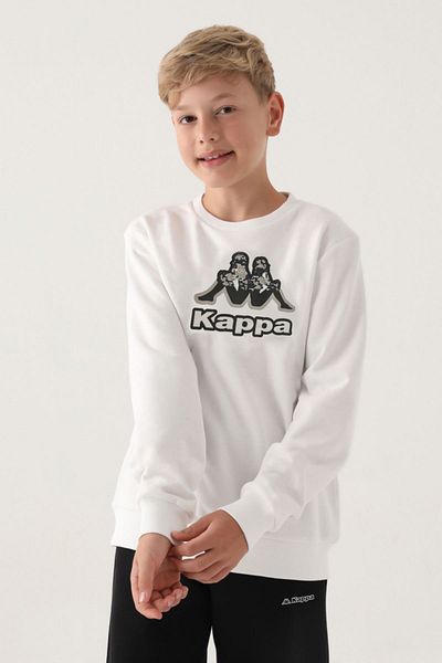 Kappa 7-16 Jahre Jungen-Sweatshirt Kappa – Ecru