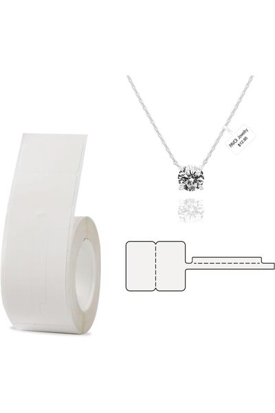 NiiMbot 30x25+45 Beyaz Takı Etiketi 100 Ad. B21S/B1/B3S İçin T30*25+45-100