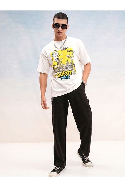Highlander By Styli Graphic Print Round Neck Relaxed Fit T-Shirt