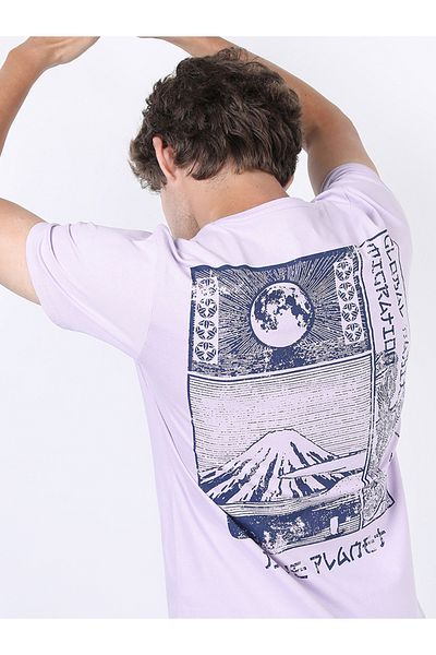Highlander By Styli Graphic Print Slim Fit Round Neck T-Shirt