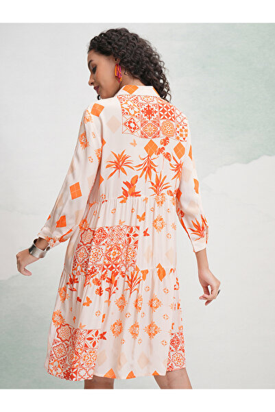 Vishudh By Styli All Over Printed A-Line Knee Length Dress