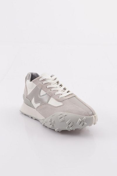 DGN Pantofi sport cu șireturi de damă alb-gri 862663138