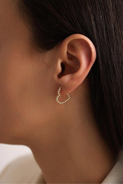 Tufanlar Kuyumculuk 14 Ayar Toplu Kalp Altın Küpe