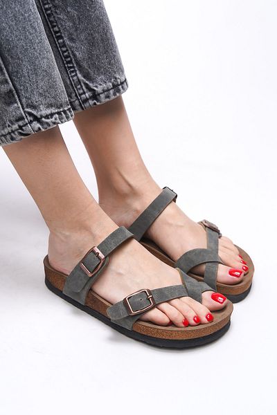 Riccon Jessinesra Green Women's Flip Flops - 0012501